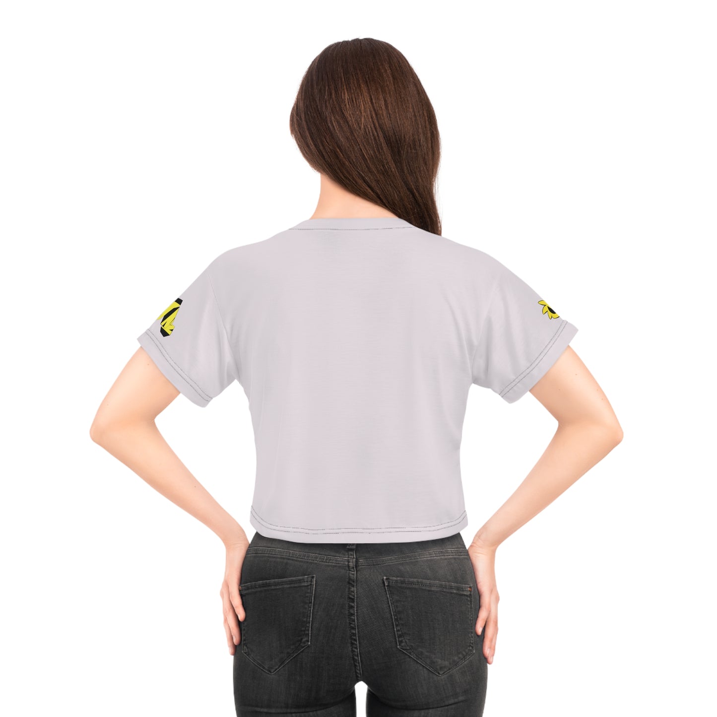 Crop Tee (AOP)-Rainbow